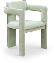 Brenda Chenille Fabric Upholstered Dining Chair in Mint, Set of 2 - 11084Mint-C