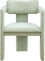 Brenda Chenille Fabric Upholstered Dining Chair in Mint, Set of 2 - 11084Mint-C