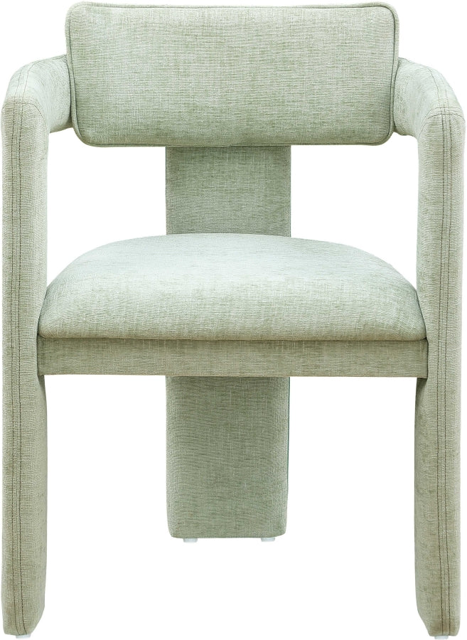 Brenda Chenille Fabric Upholstered Dining Chair in Mint, Set of 2 - 11084Mint-C