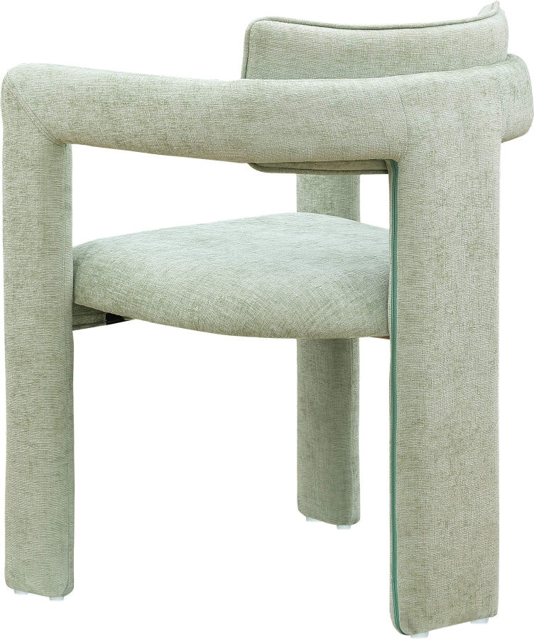 Brenda Chenille Fabric Upholstered Dining Chair in Mint, Set of 2 - 11084Mint-C