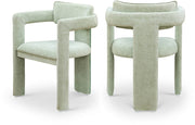 Brenda Chenille Fabric Upholstered Dining Chair in Mint, Set of 2 - 11084Mint-C