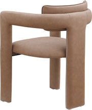 Brenda Vegan Leather Upholstered Dining Chair in Brown, Set of 2 - 11085Brown-C
