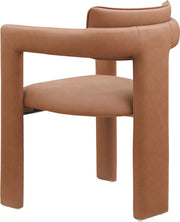Brenda Vegan Leather Upholstered Dining Chair in Cognac, Set of 2 - 11085Cognac-C