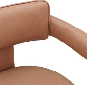 Brenda Vegan Leather Upholstered Dining Chair in Cognac, Set of 2 - 11085Cognac-C