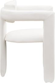 Brenda Vegan Leather Upholstered Dining Chair in Cream, Set of 2 - 11085Cream-C