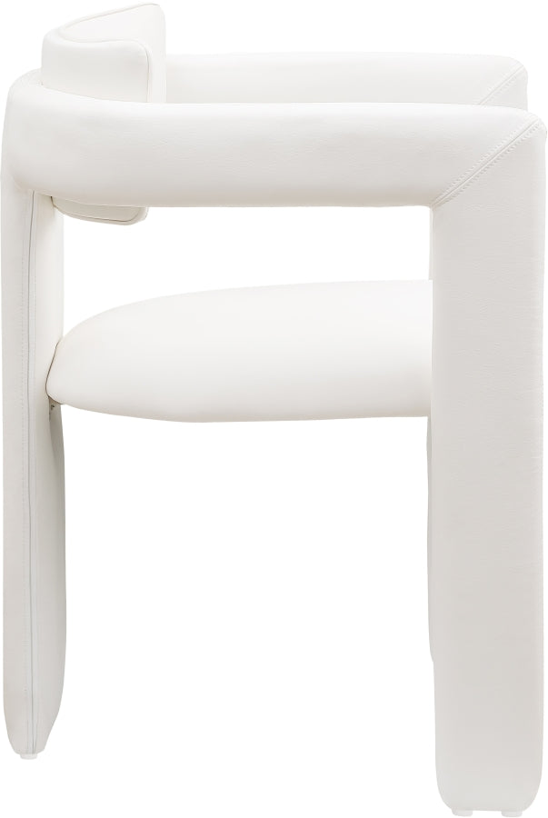 Brenda Vegan Leather Upholstered Dining Chair in Cream, Set of 2 - 11085Cream-C