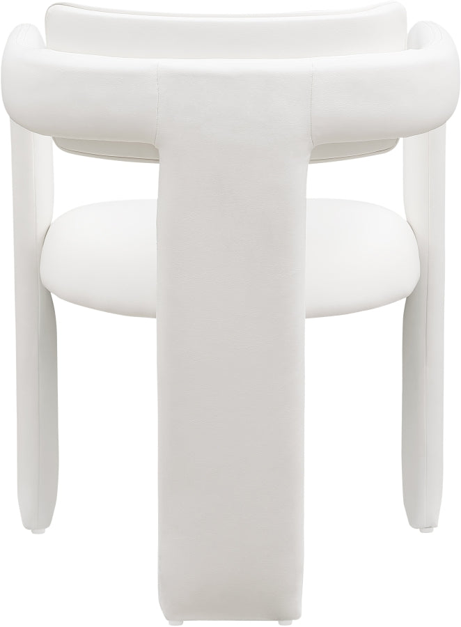 Brenda Vegan Leather Upholstered Dining Chair in Cream, Set of 2 - 11085Cream-C