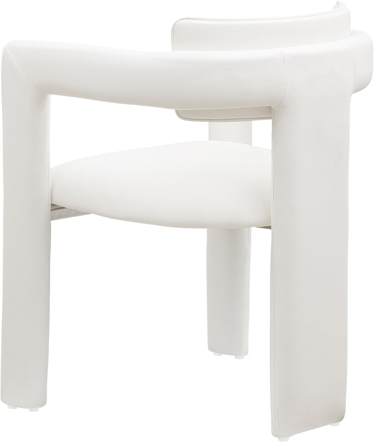 Brenda Vegan Leather Upholstered Dining Chair in Cream, Set of 2 - 11085Cream-C
