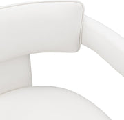 Brenda Vegan Leather Upholstered Dining Chair in Cream, Set of 2 - 11085Cream-C