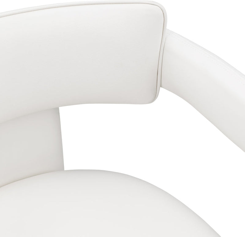 Brenda Vegan Leather Upholstered Dining Chair in Cream, Set of 2 - 11085Cream-C