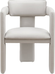 Brenda Vegan Leather Upholstered Dining Chair in Taupe, Set of 2 - 11085Taupe-C