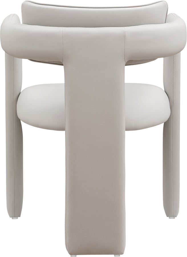 Brenda Vegan Leather Upholstered Dining Chair in Taupe, Set of 2 - 11085Taupe-C