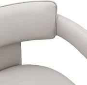Brenda Vegan Leather Upholstered Dining Chair in Taupe, Set of 2 - 11085Taupe-C