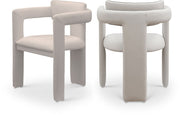 Brenda Vegan Leather Upholstered Dining Chair in Taupe, Set of 2 - 11085Taupe-C