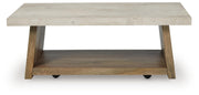Brendalhouse Coffee Table with 1 End Table in Light Brown - PKG022050