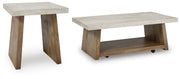 Brendalhouse Coffee Table with 1 End Table in Light Brown - PKG022050