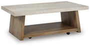 Brendalhouse Coffee Table with 1 End Table in Light Brown - PKG022050