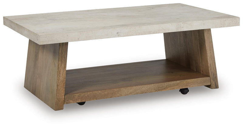 Brendalhouse Coffee Table with 1 End Table in Light Brown - PKG022050