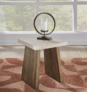 Brendalhouse Coffee Table with 2 End Tables in Light Brown - PKG022051