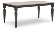 Brenkerton Grayish Brown/Black Dining Table - PCD591-25