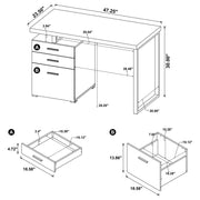 Brennan 47-inch 3-drawer Office Computer Desk Cappuccino - 800519