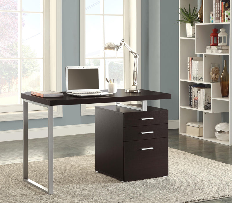Brennan 47-inch 3-drawer Office Computer Desk Cappuccino - 800519