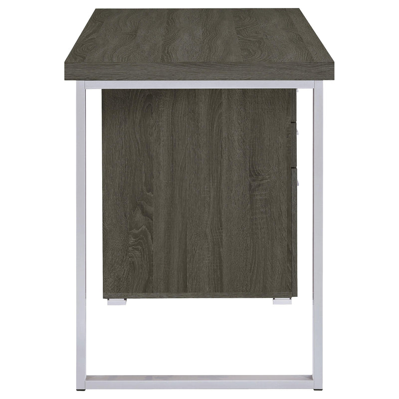 Brennan 47-inch 3-drawer Office Computer Desk Weathered Grey - 800520