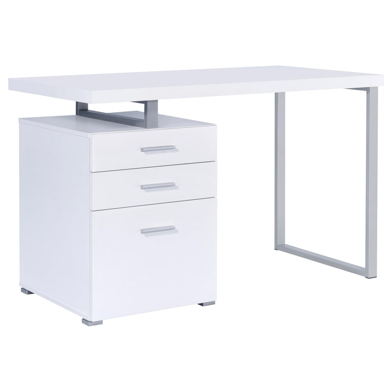 Brennan 47-inch 3-drawer Office Computer Desk White - 800325