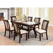 Brent Dark Cherry/Ivory Dining Table - CM3984T