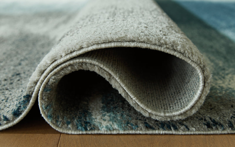 Brentward Blue/Gray/Ivory Large Rug - R407081