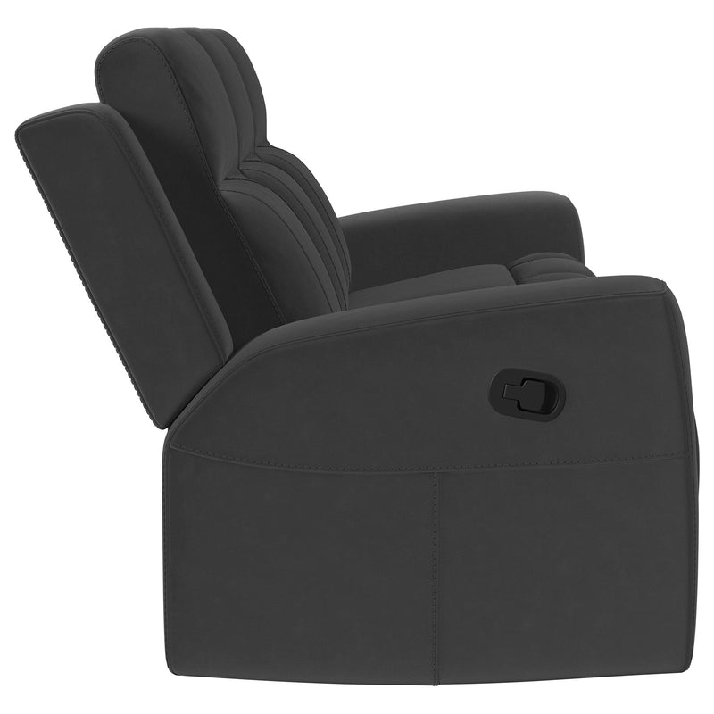 Brentwood 2-piece Upholstered Reclining Sofa Set Charcoal - 610284-S2