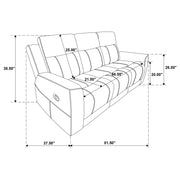 Brentwood 2-piece Upholstered Reclining Sofa Set Taupe - 610281-S2