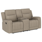 Brentwood 2-piece Upholstered Reclining Sofa Set Taupe - 610281-S2