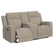 Brentwood 2-piece Upholstered Reclining Sofa Set Taupe - 610281-S2