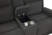 Brentwood 3-piece Upholstered Reclining Sofa Set Charcoal - 610284-S3