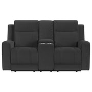 Brentwood 3-piece Upholstered Reclining Sofa Set Charcoal - 610284-S3