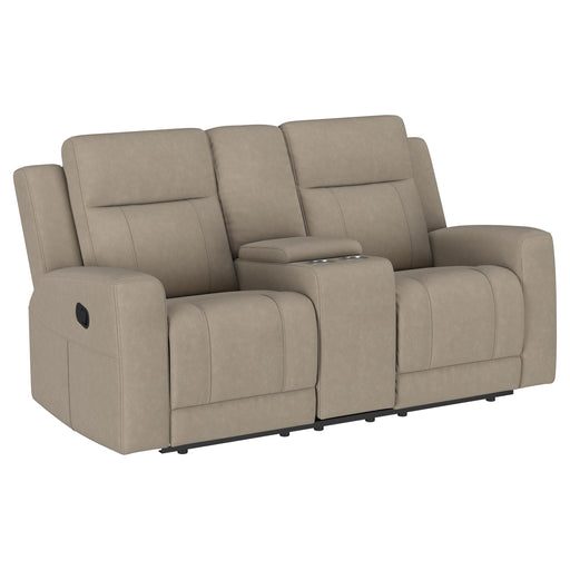 Brentwood Upholstered Motion Reclining Loveseat Taupe - 610282