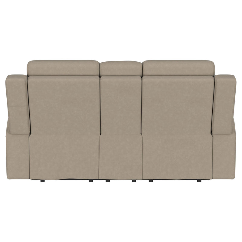 Brentwood Upholstered Motion Reclining Loveseat Taupe - 610282