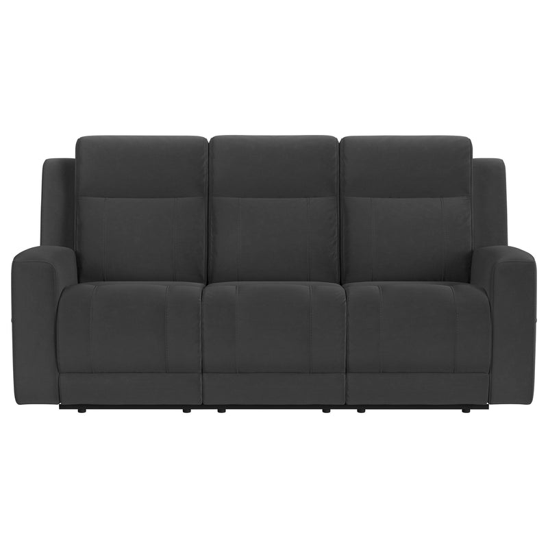 Brentwood Upholstered Motion Reclining Sofa Dark Charcoal - 610284