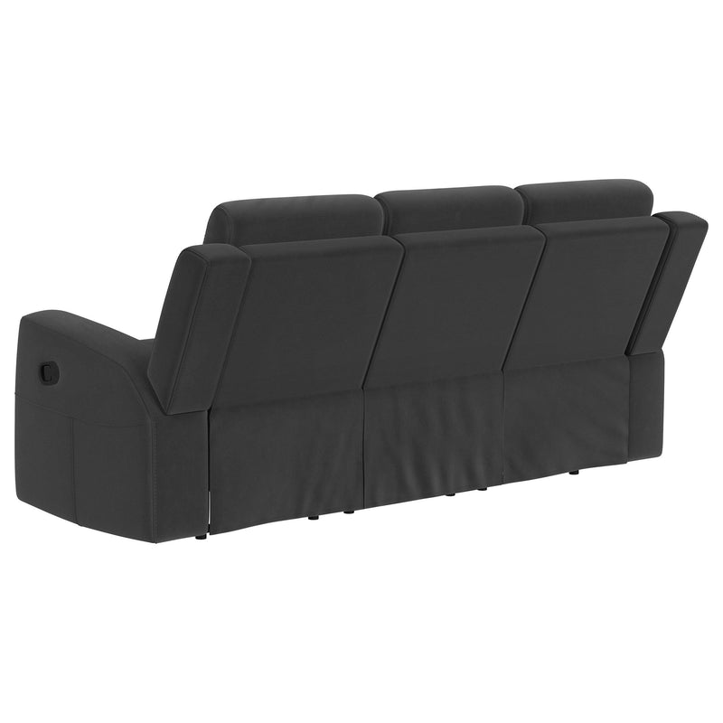 Brentwood Upholstered Motion Reclining Sofa Dark Charcoal - 610284