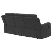 Brentwood Upholstered Motion Reclining Sofa Dark Charcoal - 610284