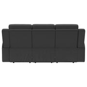 Brentwood Upholstered Motion Reclining Sofa Dark Charcoal - 610284