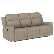 Brentwood Upholstered Motion Reclining Sofa Taupe - 610281