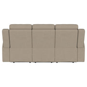 Brentwood Upholstered Motion Reclining Sofa Taupe - 610281