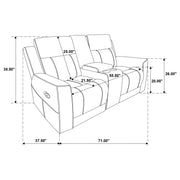 Brentwood Upholstered Reclining Loveseat Dark Charcoal - 610285