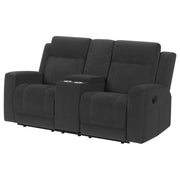 Brentwood Upholstered Reclining Loveseat Dark Charcoal - 610285