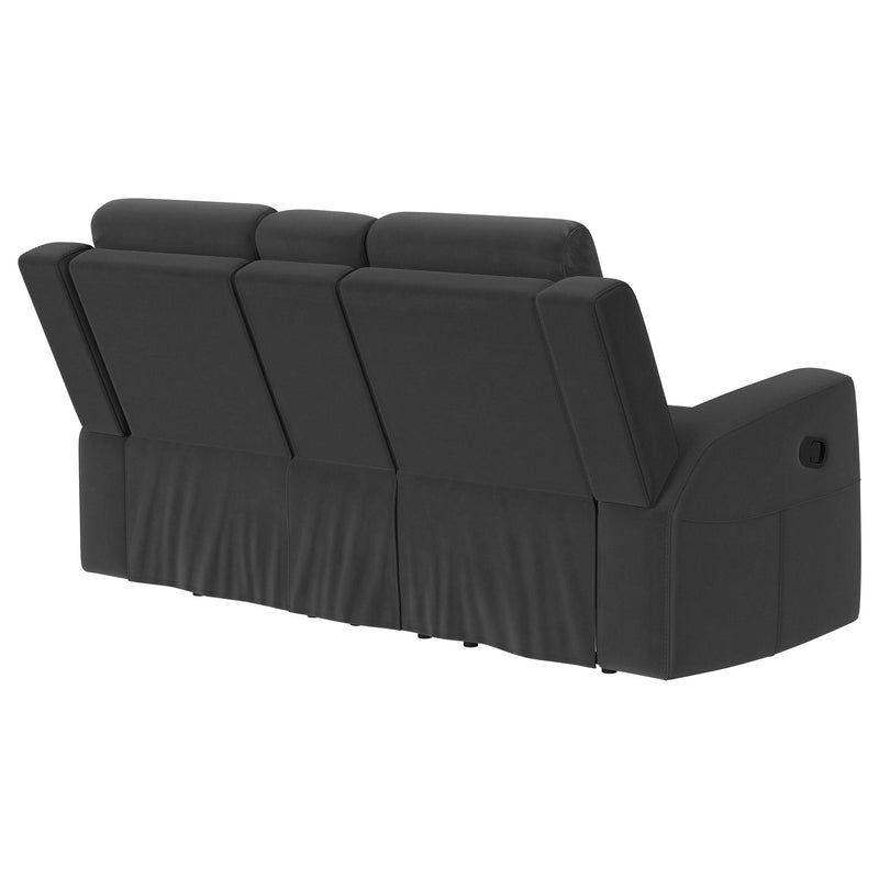 Brentwood Upholstered Reclining Loveseat Dark Charcoal - 610285
