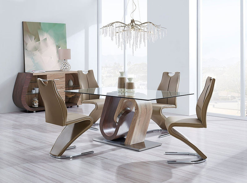 Brevard Dining Room Set (Oak and Walnut) - Gate FurnitureDining Room Set
