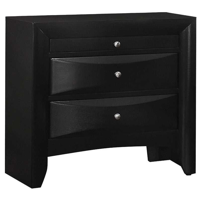 Briana 2-drawer Nightstand Black - 200702