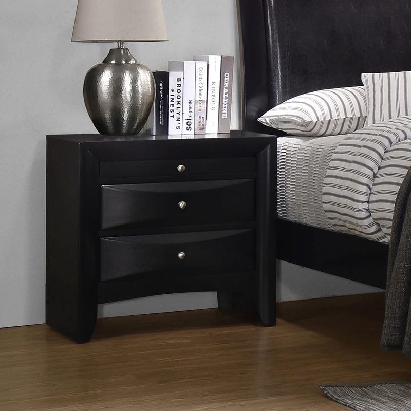 Briana 2-drawer Nightstand Black - 200702